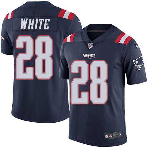 Nike Men & Women & Youth Patriots 28 James White Navy Blue Color Rush Limited Jersey,We sell and wholesale Nike Men & Women & Youth Patriots 28 James White Navy Blue Color Rush Limited Jersey on line form chian!